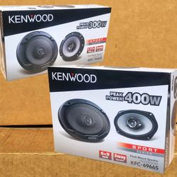 🚨 No Credit Needed 🚨 Kenwood Car Speakers 6 1/2" & 6"x9" Coaxial Speaker System 700 Watts Package 🚨 Payment Options Available 🚨 