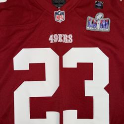 Nike NFL San Francisco 49ers Super Bowl LVIII Christian McCaffrey - Red Jersey