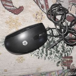 HP X500 USB 3 Button Optical Wired Mouse E5E76AA Black