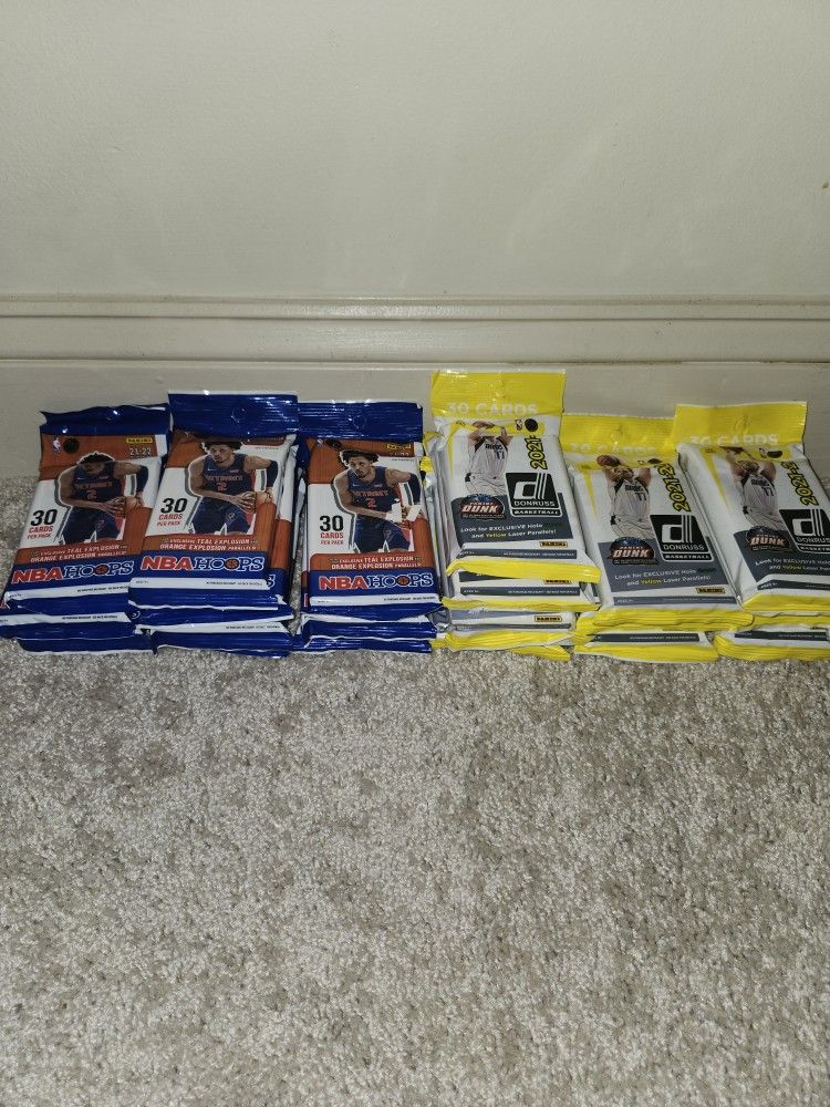 20 Value Packs Of Donruss and NBA Hoops