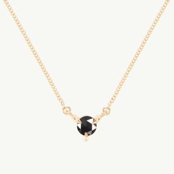 NIB Catbird Black Diamond Gold Necklace