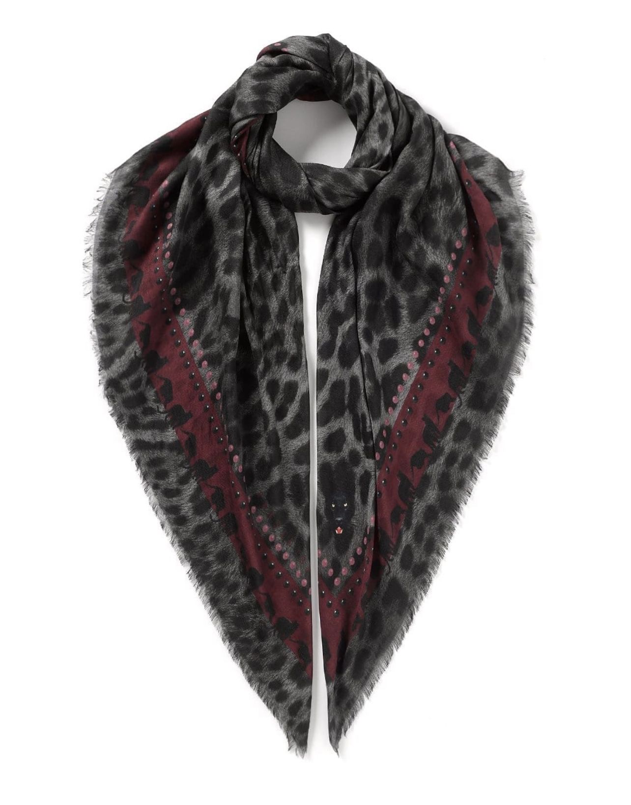 Animal Print Leopard Cashmere Scarf Black Animal Print Luxurious Scarf Wrap Around Bandana Cape Poncho Hijab Hip Scarf 