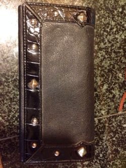Black studded wallet
