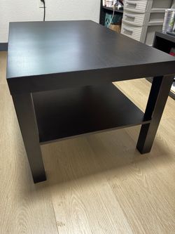 Black-brown Coffee Table with Lower Shelf