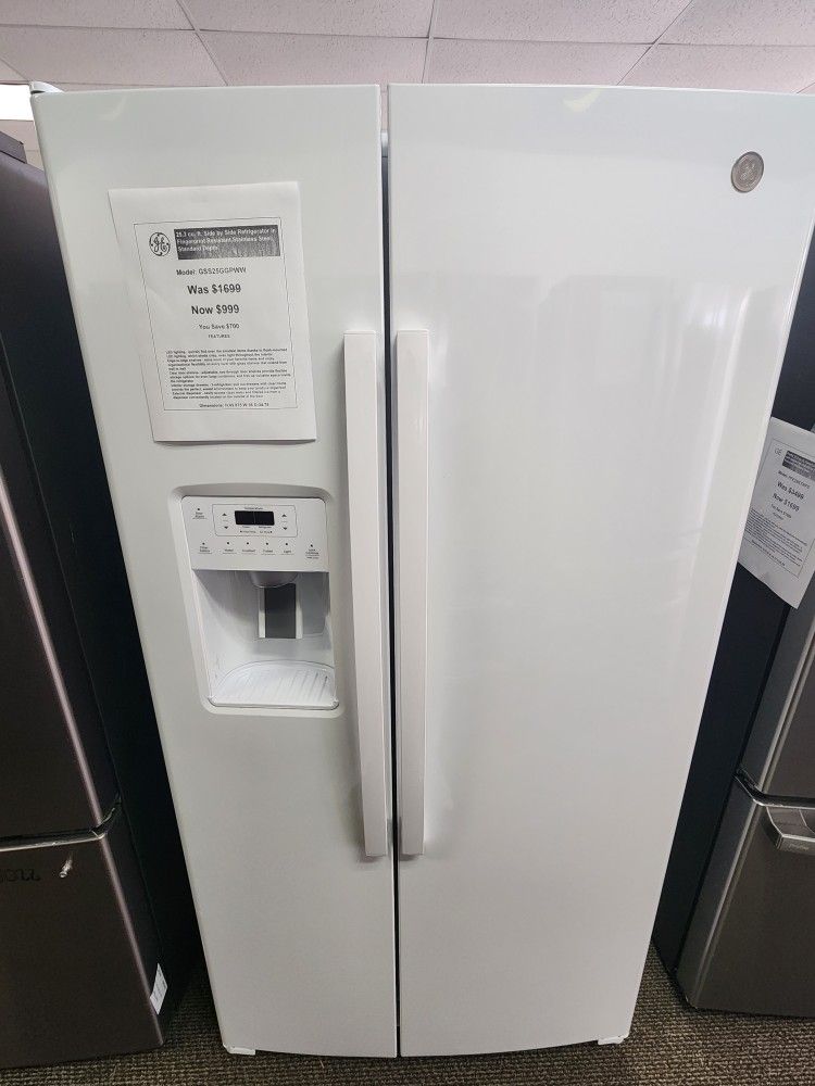 25.3 cu. ft. Side by Side Refrigerator in Fingerprint Resistant Stainless Steel, Standard Depth