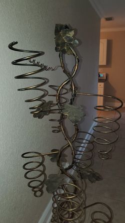 Grape vine metal wine rack