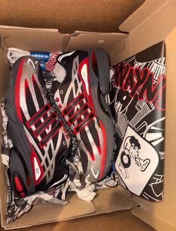Adidas red puffers brand new