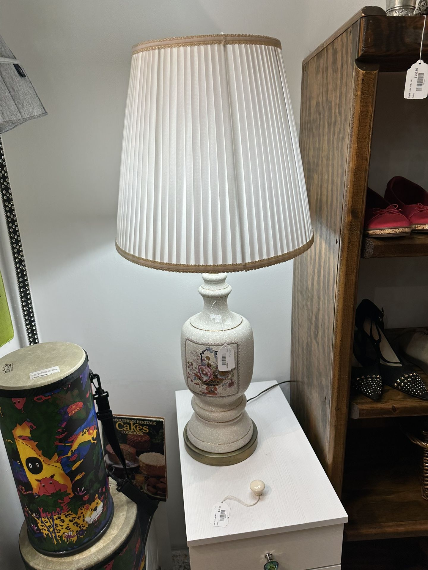 Rare Antique Vintage Lamp Floral Victorian