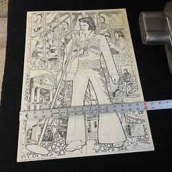 Elvis coloring poster