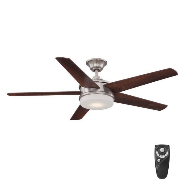 Seaport 52 In Indoor Outdoor Natural Iron Ceiling Fan With Light Kit Fan With Light Kit Brand Hampton Bay Seaport 52 In Led Indoor Outdoor Natural Iron Ceiling