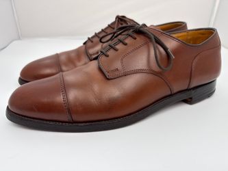Alden 972 Walnut Brown Calfskin Blucher Dress Shoes 9.5 AA/B Made in USA