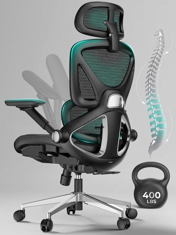 Ergonomic Mesh Office Chair, Adjustable Lumbar High Back Desk