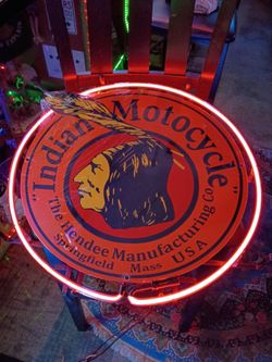 Indian chief neon sign