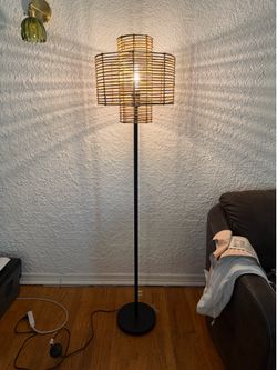 Rattan Style Floor Lamp