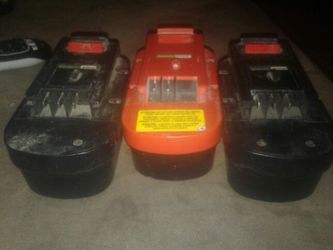 Three black &decker 18v battery