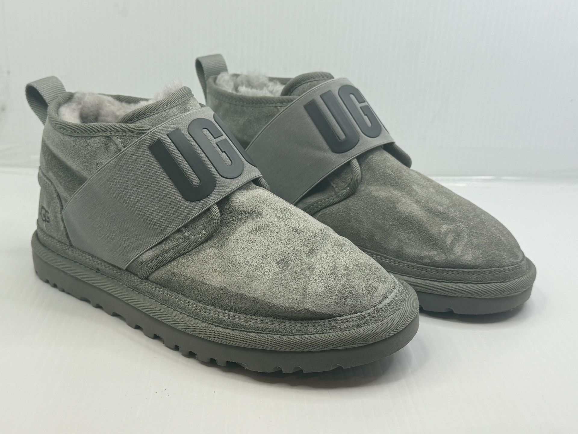 UGG Neumel Gray Suede Slip Ons