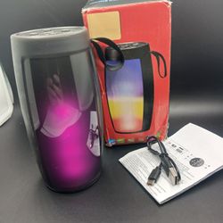 Portable Bluetooth Speaker with LED Lights – New
