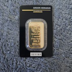1oz Gold By Argor-Heraeus