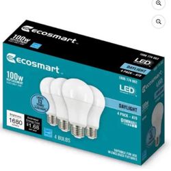 EcoSmart 100-Watt Equivalent A19 Medium Base Dimmable LED Light Bulb Daylight 