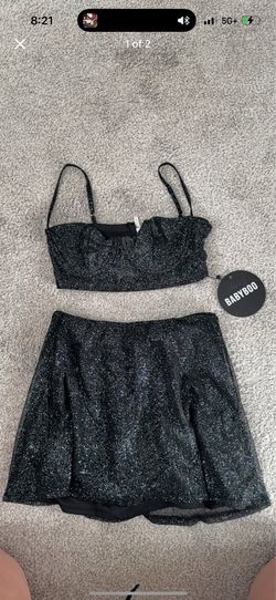 BabyBoo Glitter Crop Top and Mini Skirt