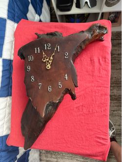 Burl Wood Wall Clock (LiveEdge)