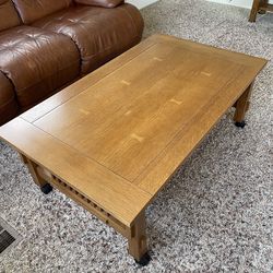 Mission Style Solid Oak  Coffee Table