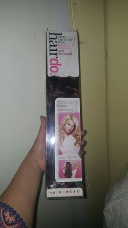 Hair Do. Clip on extensions by jessica simpson