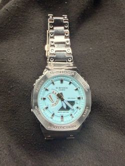 Steel G Shock blue face