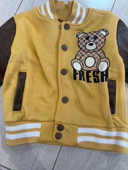 Kids Fresh Bear Varsity Jacket Size 18 M