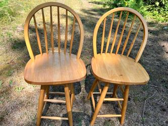 Wood Kitchen/Bar Stools, $25 for Pair