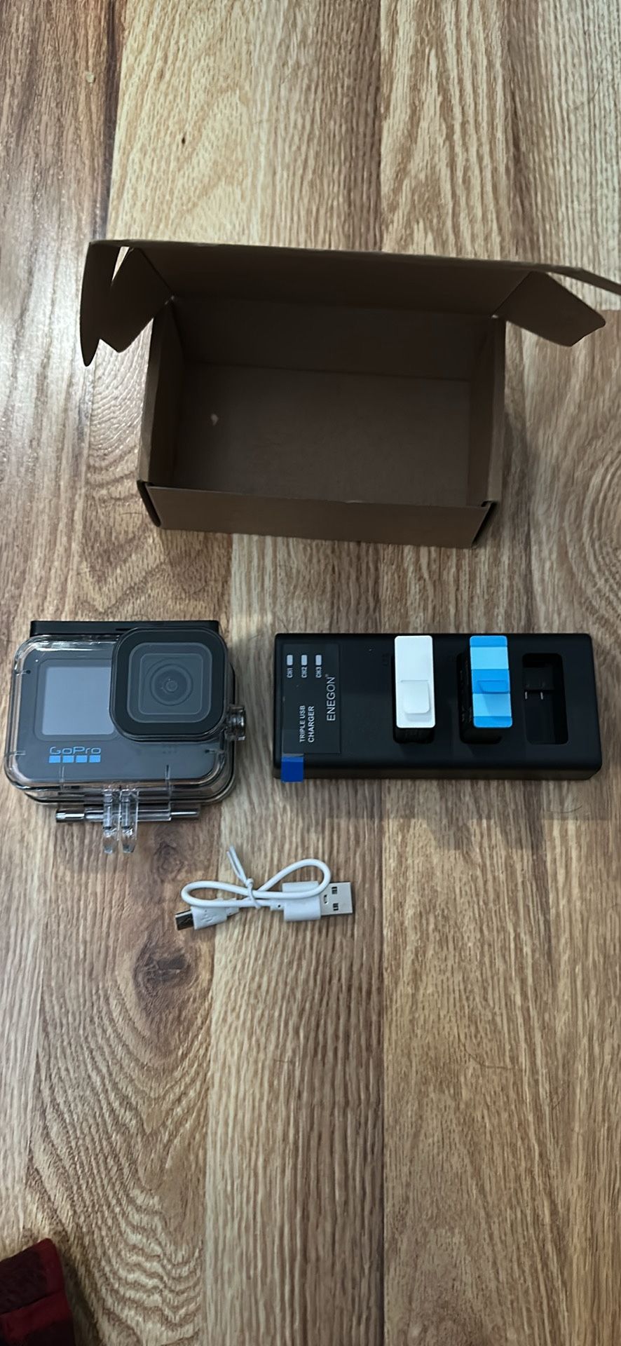 GoPro 11 Black + Waterproof Case + Extra Batteries + Battery Charger