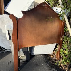 Vintage wooden twin bed frame and mattresses