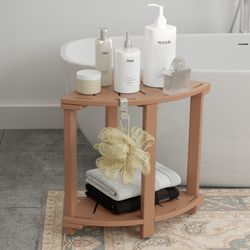 Teak Side Table Shower Stool Waterproof
