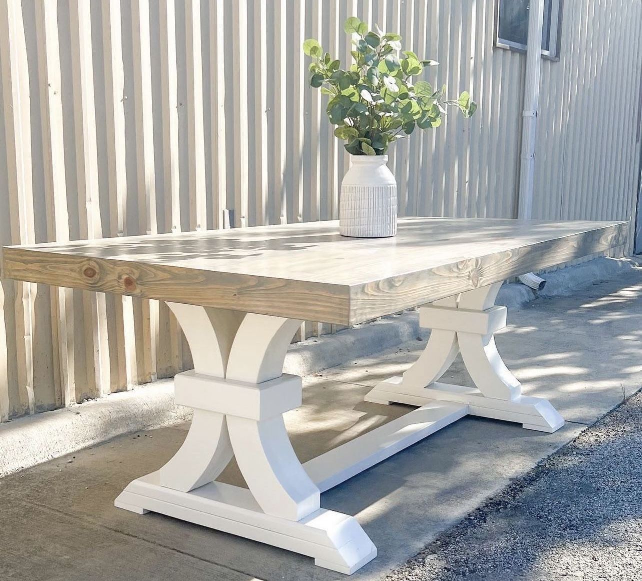 Custom Dining Table Solid Wood Farmhouse Set Round Oval Modern Rustic Hand Built Handcrafted Bench Kitchen Breakfast Counter Bar Comedor Farm House