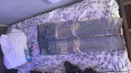 Blue size 33 amiri jeans