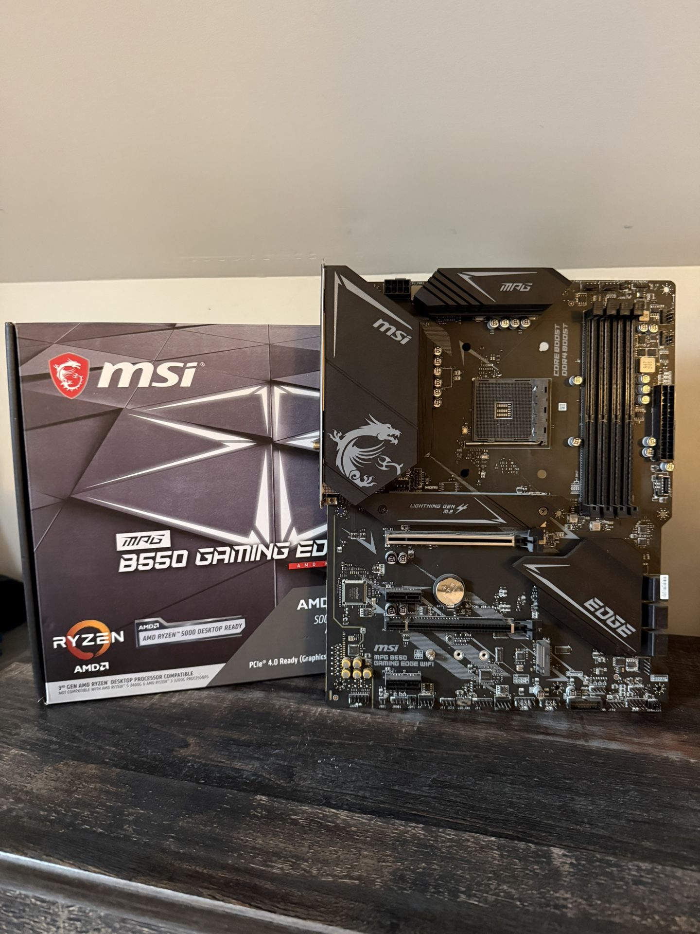 MSI MPG B550 GAMING EDGE WIFI Gaming Motherboard (AMD AM4, DDR4, PCIe 4.0, SATA 6Gb/s, M.2, USB 3.2