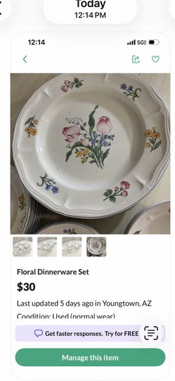 Floral Dinnerware Set