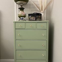 Vintage Sage, Green, Solid Wood Dresser