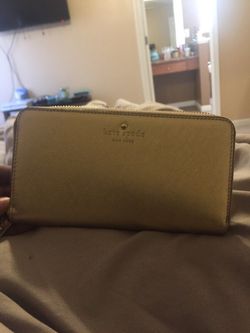 Gold Kate spade wallet like new