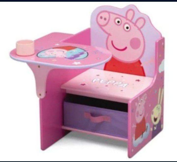 16-21 Peppa Pig Chair Desk with Storage. New
