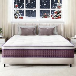 NEW  10 inch Twin Mattress Medium-Firm- Cooling Gel Hybrid Mattresses –Targeted Back, Lumbar & Shoulder Support, ,Motion-Isolating, Fiberglass-Free, C