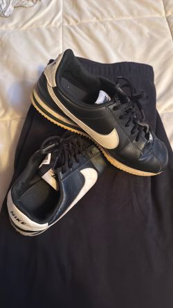 Nike Cortez Black Leather Sneakers