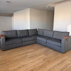 Lovesac Grey Slub Tweed 5 Seat 8 Side Sactional - 🚚 DELIVERY AVAILABLE // $50 FINANCING 💸