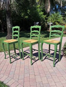 Shabby chic French country bar stools
