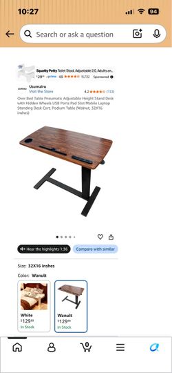Over bed table