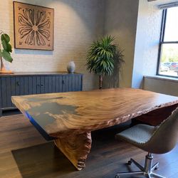 Executive desk 	•	Conference or meeting table 	•	Dining table 	•	Statement workspace for a modern or rustic interior