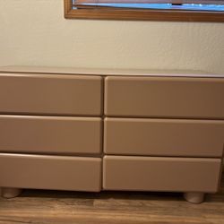 Salmon Colored Dresser 