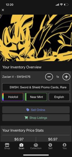 Sword & Shield Promo SWSH077 Zamazenta V (Black & Gold)