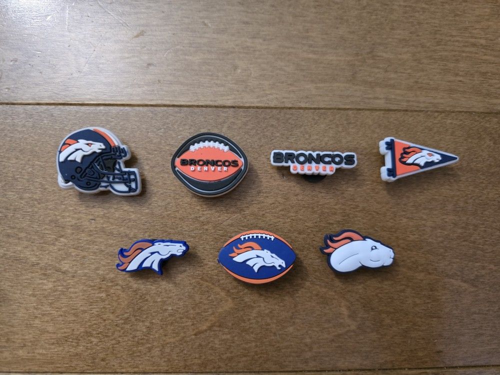 Lot Of 7 Denver Broncos Shoe Charms