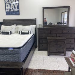 GORGEOUS QUEEN BEDROOM SETS! WE SELL FOR LESS! WOW! BENCH BED! 